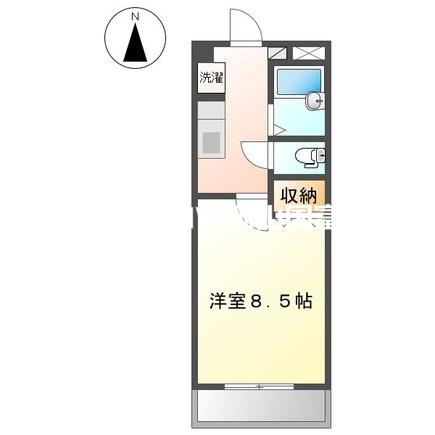 クラージュ(1K/1階)の間取り写真