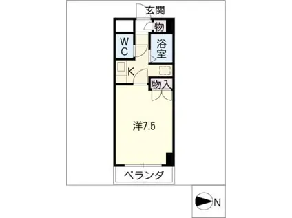 ラフォーレ三愛(1K/5階)の間取り写真