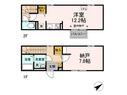 マークサウンドIX(1LDK/1階)の間取り写真