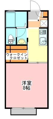 ルミエール5番館(1K/1階)の間取り写真