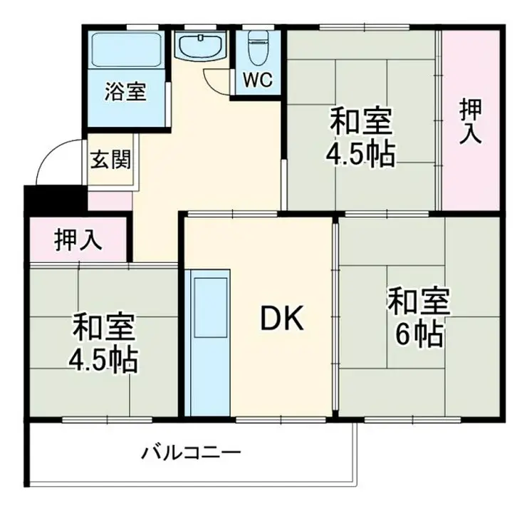 金杉台団地 5階階 間取り