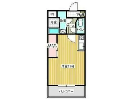 プラムファインJPMC(ワンルーム/2階)の間取り写真