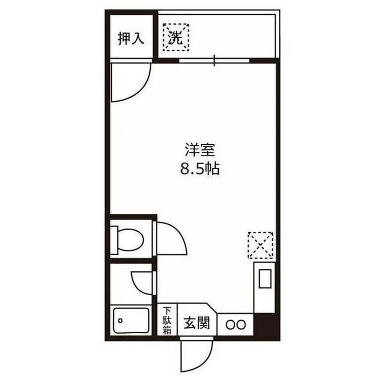 第二清水ハイツ 1階階 間取り