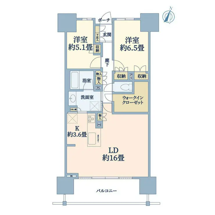 ドレッセ二子新地 14階階 間取り