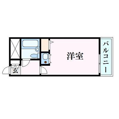 朝日プラザアーバンコア高松(ワンルーム/5階)の間取り写真