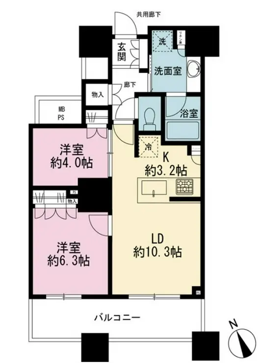ザ・パークハウス西新宿タワー60 32階階 間取り
