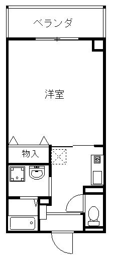 ハートフルケア(1K/4階)の間取り写真