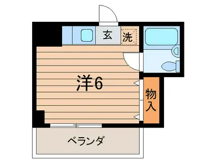 グランデュール高橋(ワンルーム/2階)の間取り写真