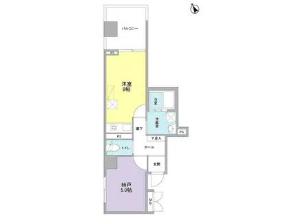 フェイム両替町(1SK/4階)の間取り写真