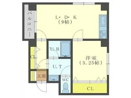コーポVIII(2LDK/1階)の間取り写真