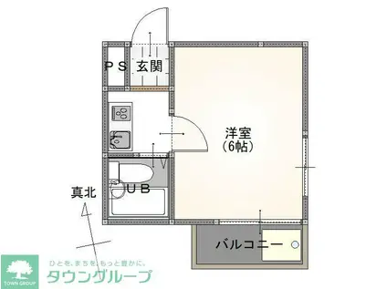 フロムファースト(1K/1階)の間取り写真