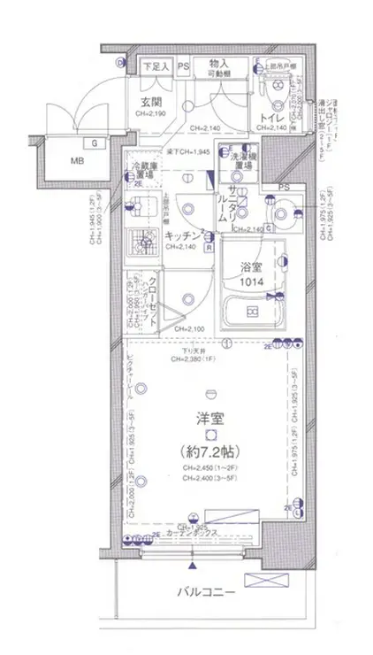 パレステュディオ神田EAST 2階階 間取り