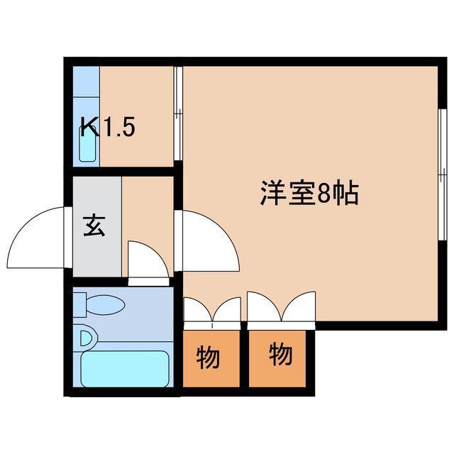 セントロパルケ(1K/2階)の間取り写真