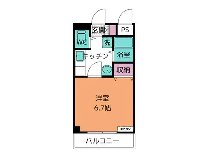 メゾンサンライズ(1K/3階)の間取り写真