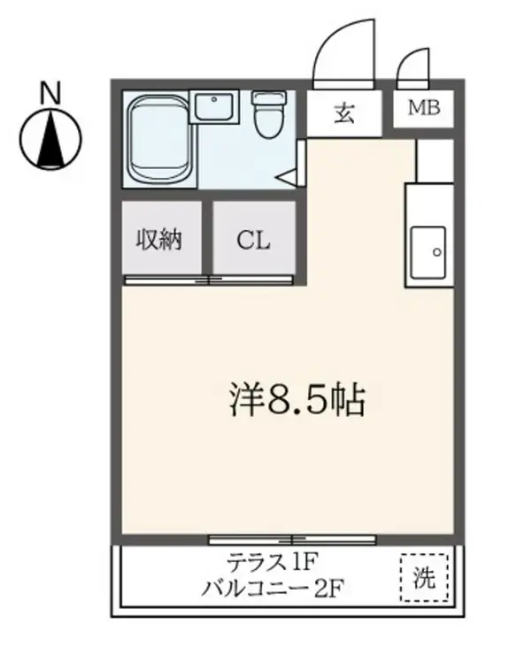フラット連光寺 1階階 間取り