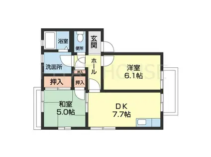 フレグランスさつき(2DK/2階)の間取り写真