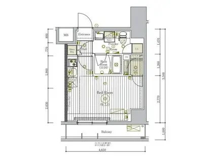 ミライズ新小岩マーロ(ワンルーム/7階)の間取り写真