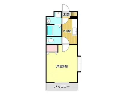 R-シャロウズ(1K/1階)の間取り写真