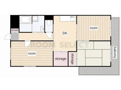 イナガキマンション(3DK/6階)の間取り写真