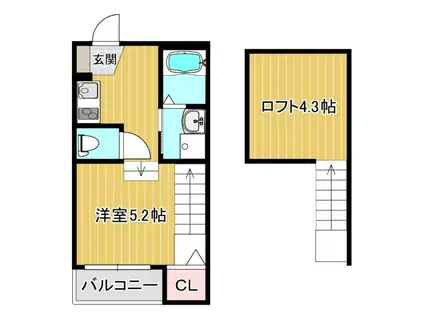 MODERN PALAZZO 須屋BALM(1K/1階)の間取り写真