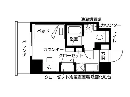 リビオセゾン亀有(ワンルーム/3階)の間取り写真