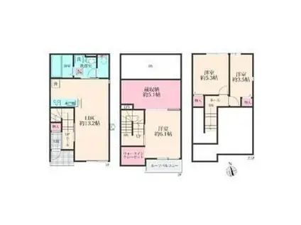 ファミーユメゾン(3SLDK/1階)の間取り写真