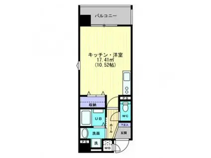 FINE SMART錦町(ワンルーム/5階)の間取り写真