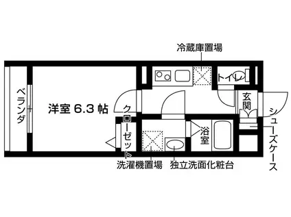NDG 香椎駅前 BY NUDGEONE(1K/4階)の間取り写真