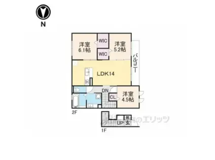 ハッピーライフⅤ(3LDK/2階)の間取り写真