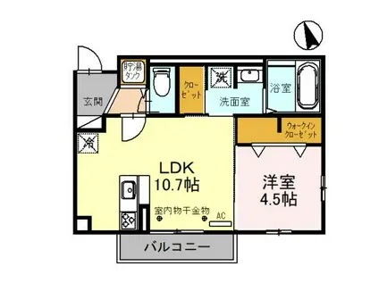 カルムST(1LDK/3階)の間取り写真