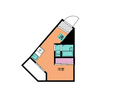 ベルボヌール大手町(ワンルーム/6階)の間取り写真