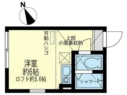 グロース桜本(ワンルーム/1階)の間取り写真
