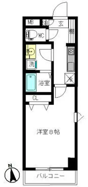 オーチャードヒル 5階階 間取り
