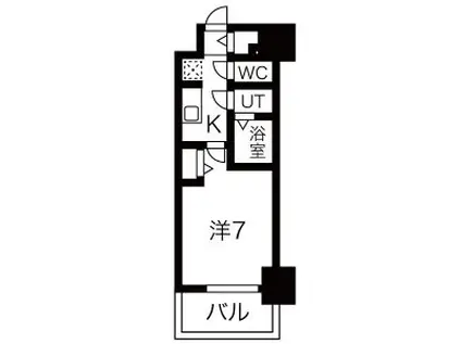 ファステートNAMBA華月(1K/10階)の間取り写真