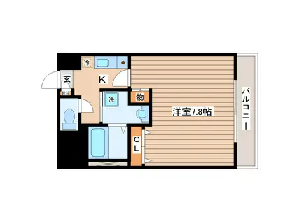 アブニール小田原(1K/3階)の間取り写真