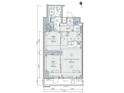 MAXIV CROS 高島平 MIRAIS(2LDK/8階)の間取り写真