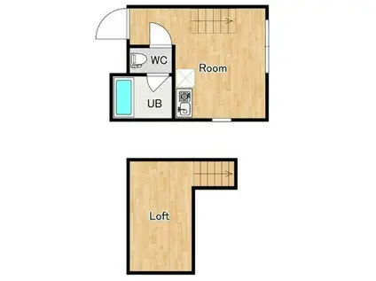 クレセントパーク六浦(ワンルーム/2階)の間取り写真
