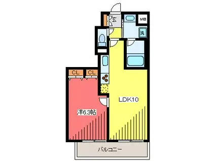 WILLDO大塚(1LDK/2階)の間取り写真