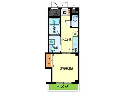 MS CUBEII(1K/1階)の間取り写真
