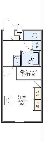 レオパレスサンハイム岩切(1K/2階)の間取り写真