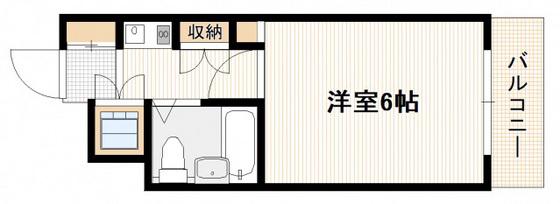 アメニティ可部南(1K/4階)の間取り写真