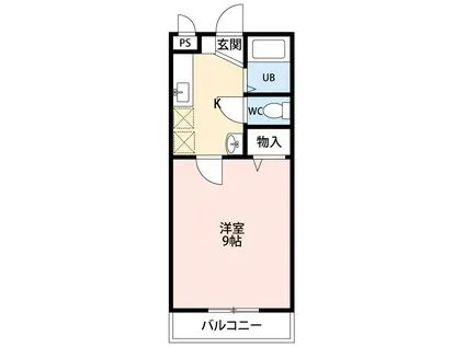 リベルテコートYS(1K/2階)の間取り写真