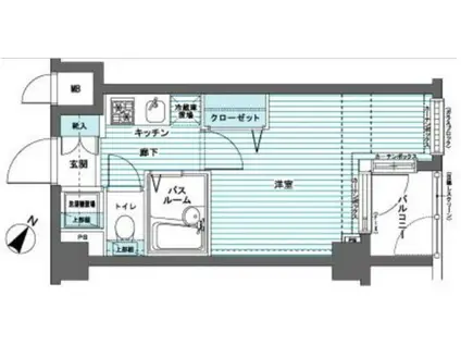 エルミタージュ代田橋(1K/3階)の間取り写真