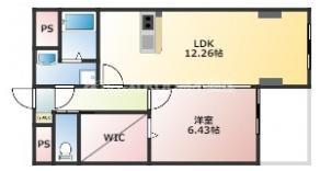 マグノリアコート(1LDK/8階)の間取り写真