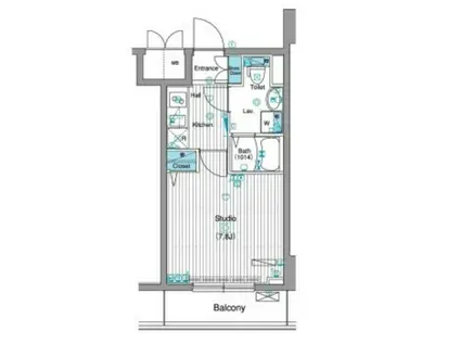 グランド・ガーラ銀座(1K/5階)の間取り写真