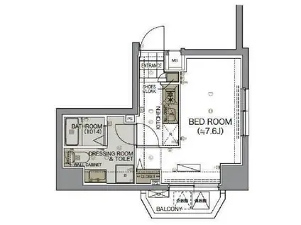 リヴシティ御茶ノ水(1K/3階)の間取り写真