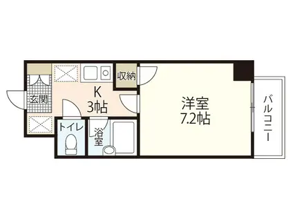 末本ビル(1K/2階)の間取り写真