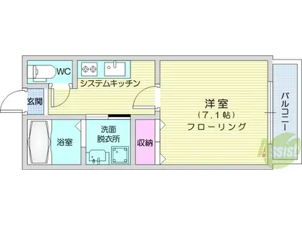 ファルステーロマンション(1K/4階)の間取り写真