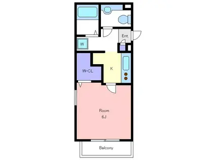 マ・メゾン飛田給(1K/2階)の間取り写真