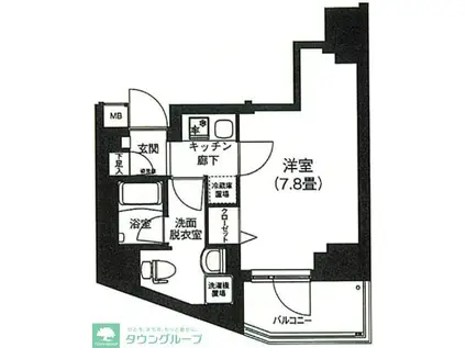 アイルプレミアム本駒込(1K/8階)の間取り写真